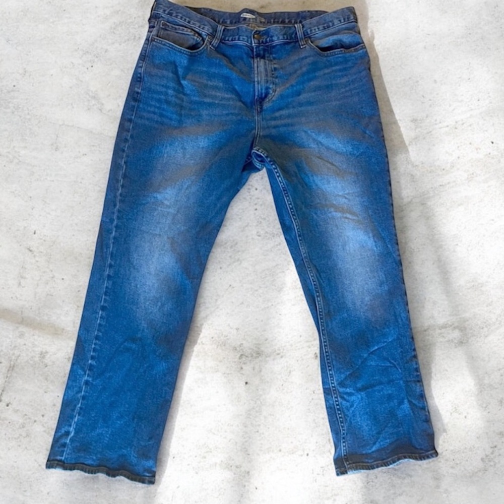 Old Navy Straight Built In Tough Flex Medium Wash Jeans Sz Men's 39 x 28